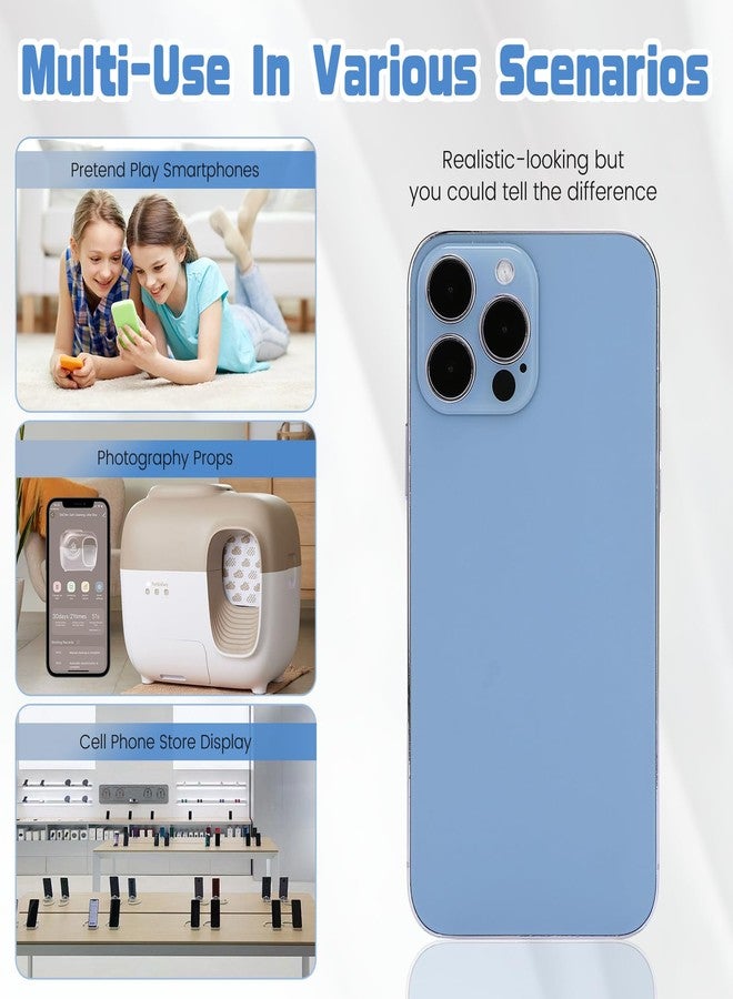 Mearar Dummy Fake Phone Model, Looks Like The Real Phone Compatible with Phone 13 Pro max, for Cell Phone Store Display or Send a Toy Phone 13 Promax for Kids (Blue Colorscreen) - Image 5